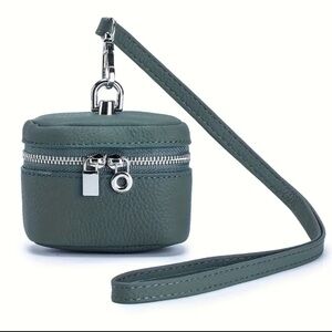 NWOT Designer Inspired Mini Green Round Leather Look Crossbody Bag Neck Bag